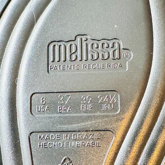 Melissa Sandals Womens 8 Black Clear Jelly Airbubble Slide Double Strap Flat - Picture 9 of 10